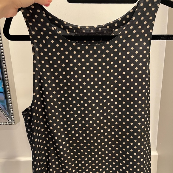 Reformation Navy Polka Dot Blouse Top - Picture 1 of 3